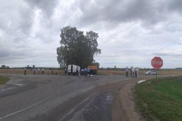 Перекресток, на котором произошла авария - Sputnik Беларусь