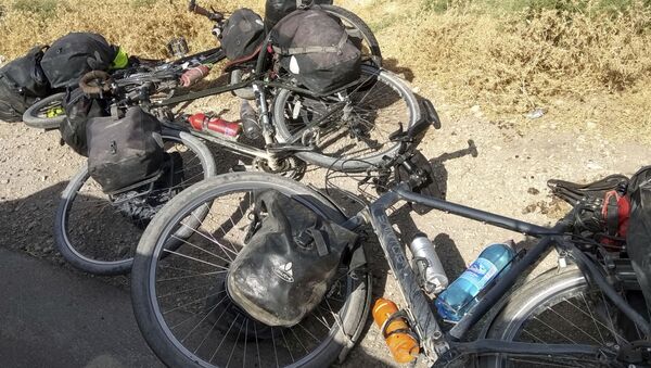 Велосипеды туристов, которых сбили в Таджикистане. 29 июля 2018 года - Sputnik Беларусь