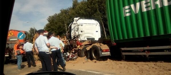 Место аварии в Смоленской области - Sputnik Беларусь