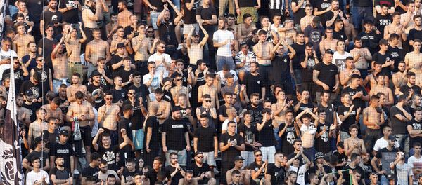 Болельщики греческого футбольного клуба ПАОК - Sputnik Беларусь