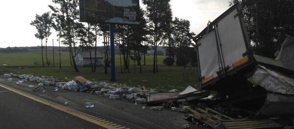 ДТП с участием грузовика на МКАД - Sputnik Беларусь