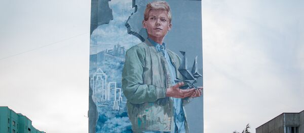 Новы мурал у Мінску Новы мурал у Мінску - Sputnik Беларусь