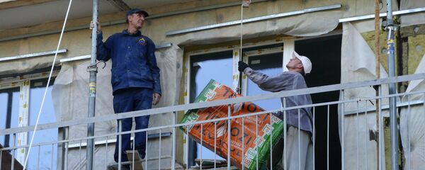 Работа строителей, архивное фото - Sputnik Беларусь