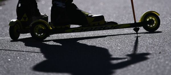 Лыжероллеры биатлониста на тренировке, архивное фото Лыжероллеры биатлониста на тренировке, архивное фото - Sputnik Беларусь