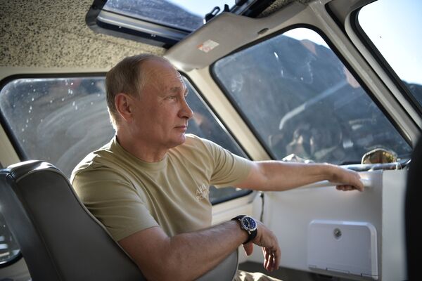 Президент РФ В. Путин провел выходные в Тыве - Sputnik Беларусь