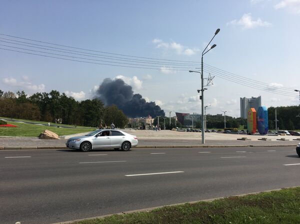 Пожар на улице Веры Хоружей в Минске - Sputnik Беларусь