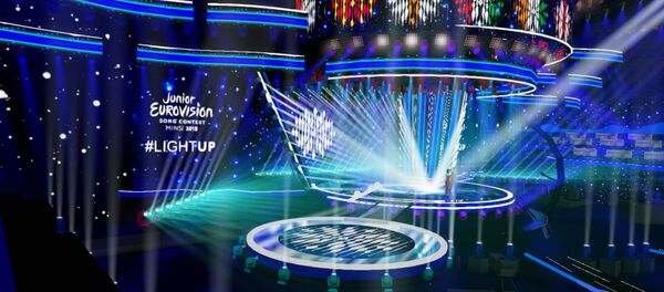 Сцэна дзіцячага Еўрабачання Сцэна дзіцячага Еўрабачання - Sputnik Беларусь