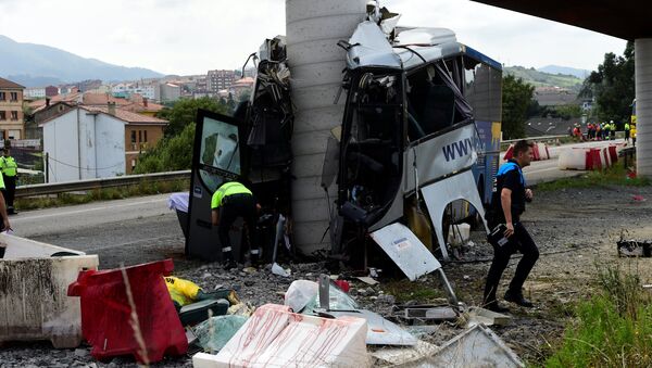 ДТП с участием пассажирского автобуса случилось в Испании - Sputnik Беларусь