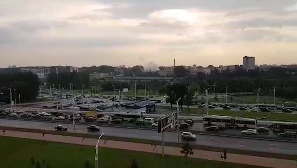 Видеофакт: автомобильный затор образовался на въезде в Минск - Sputnik Беларусь