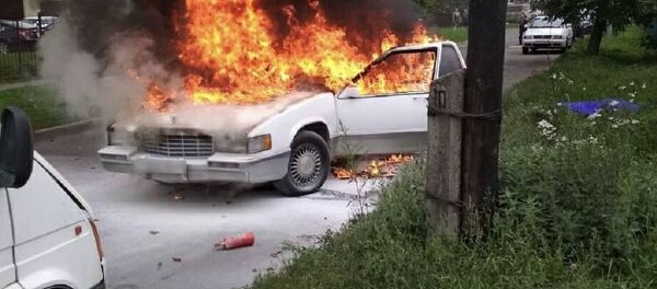 Пожар Cadillac в Минске Пожар Cadillac в Минске - Sputnik Беларусь