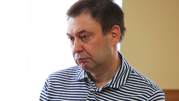 Заседание суда по делу журналиста К. Вышинского в Херсоне - Sputnik Беларусь