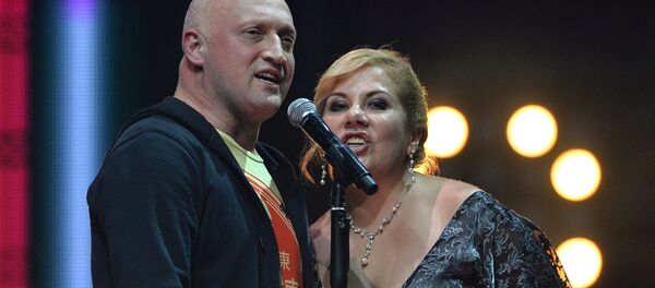 Актер, режиссер Гоша Куценко и актриса Марина Федункив Актер, режиссер Гоша Куценко и актриса Марина Федункив - Sputnik Беларусь