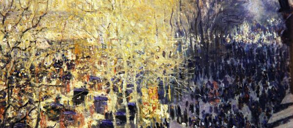 Картина Клода Моне Бульвар капуцинок в Париже Картина Клода Моне Бульвар капуцинок в Париже - Sputnik Беларусь