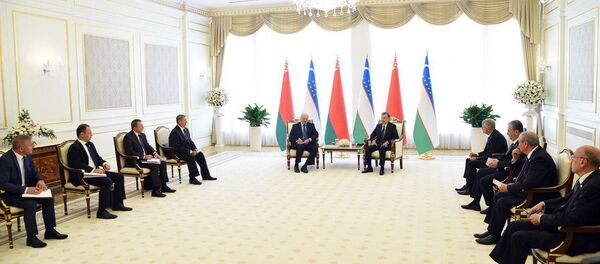 Встреча президентов Беларуси и Узбекистана Александра Лукашенко и Шавката Миризиеева - Sputnik Беларусь