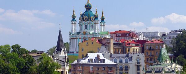 Вид на Андреевскую церковь и начало Андреевского спуска в Киеве, архивное фото - Sputnik Беларусь