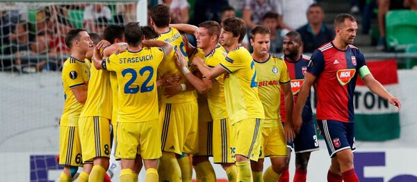 Игроки БАТЭ празднуют победу Игроки БАТЭ празднуют победу - Sputnik Беларусь