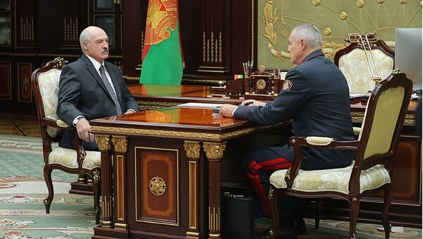 Встреча президента Беларуси Александра Лукашенко и главы МВД Игоря Шуневича - Sputnik Беларусь