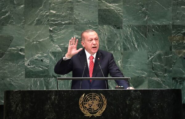 Президент Турции Реджеп Тайип Эрдоган в ООН - Sputnik Беларусь