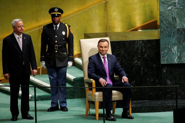 Президент Польши Анджей Дуда в ООН - Sputnik Беларусь