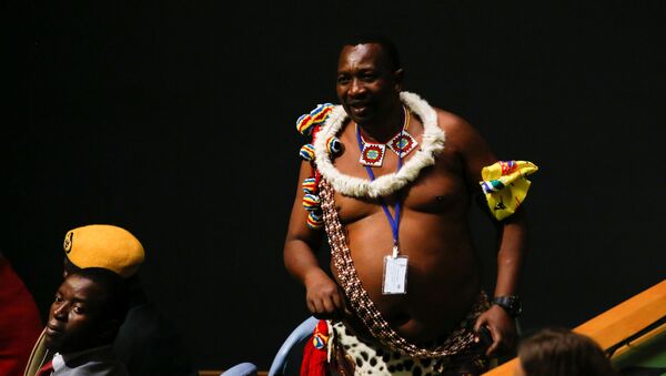 Член делегации Свазиленда после слушания короля Мсвати III в ООН - Sputnik Беларусь