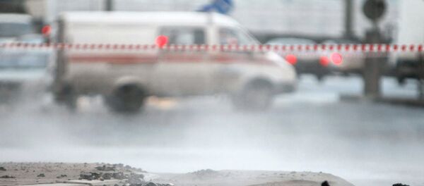 Прорыв трубы с горячей водой Прорыв трубы с горячей водой - Sputnik Беларусь