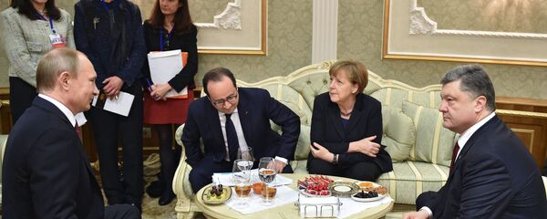 Переговоры лидеров России, Германии, Франции и Украины в Минске - Sputnik Беларусь