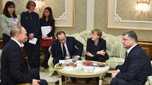 Переговоры лидеров России, Германии, Франции и Украины в Минске - Sputnik Беларусь
