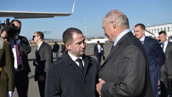 Президент Беларуси Александр Лукашенко и Чрезвычайный Полномочный посол РФ в Минске Михаил Бабич - Sputnik Беларусь