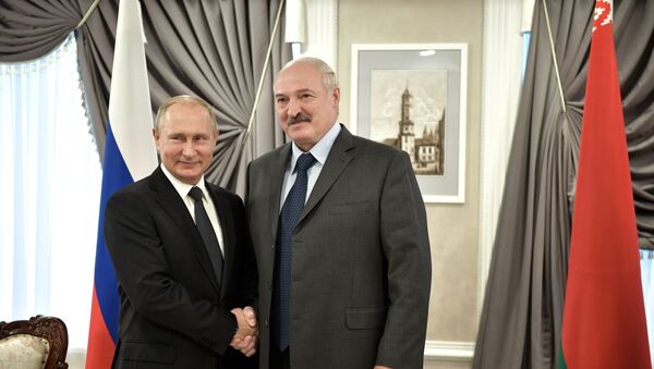 Президент РФ Владимир Путин и президент Республики Беларусь Александр Лукашенко - Sputnik Беларусь