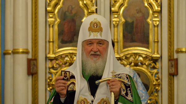 Патриарх Московский и всея Руси Кирилл во время проповеди в Минске - Sputnik Беларусь
