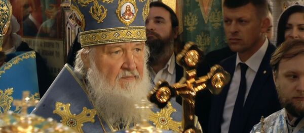 Свяцейшы Патрыярх Кірыл узначаліў літургію ў Храме-помніку Усіх Святых Свяцейшы Патрыярх Кірыл узначаліў літургію ў Храме-помніку Усіх Святых - Sputnik Беларусь