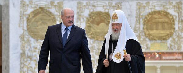 Патриарх Московский и всея Руси Кирилл на встрече с Александром Лукашенко - Sputnik Беларусь