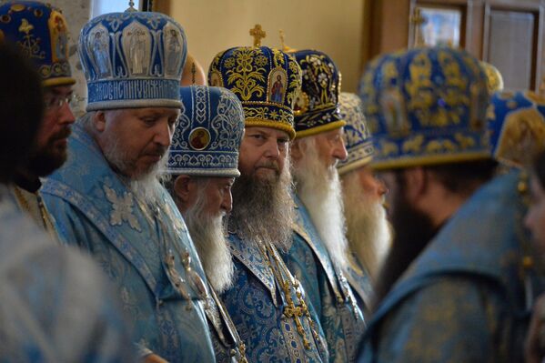 Белорусские священники встречают Патриарха Кирилла  - Sputnik Беларусь