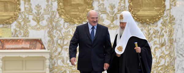 Александр Лукашенко и Патриарх Кирилл в Минске, архивное фото - Sputnik Беларусь