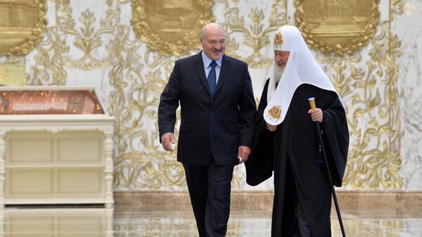 Александр Лукашенко и Патриарх Кирилл в Минске - Sputnik Беларусь
