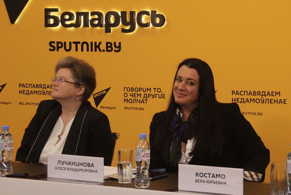 Олеся Лучанинова, шеф-редактор Sputnik Беларусь, и Вероника Антонова-Тризно, ответственный выпускающий редактор - Sputnik Беларусь