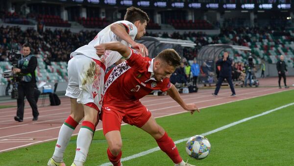 Игровой момент матча Беларусь - Молдова - Sputnik Беларусь