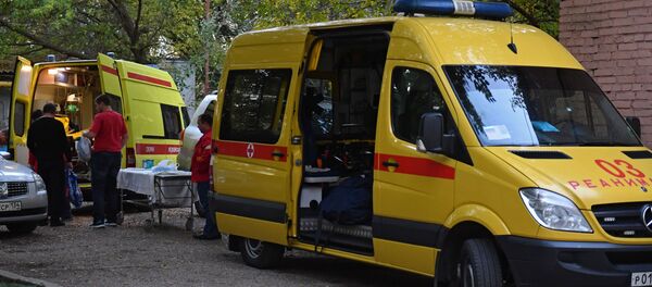 Кареты скорой помощи у больницы в Керчи - Sputnik Беларусь