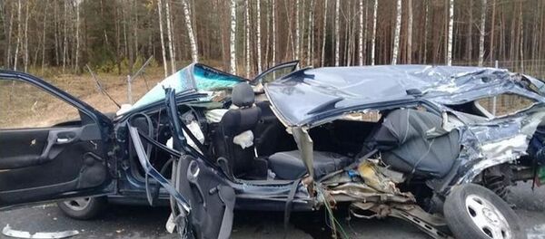 На месте ДТП в Ивьевском районе - Sputnik Беларусь