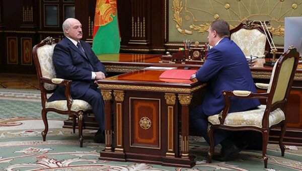 Встреча президента Беларуси Александра Лукашенко и первого заместителя Премьер-министра Александра Турчина - Sputnik Беларусь