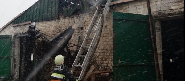 Пожар на ферме в деревне Друйск Браславского района Пожар на ферме в деревне Друйск Браславского района - Sputnik Беларусь