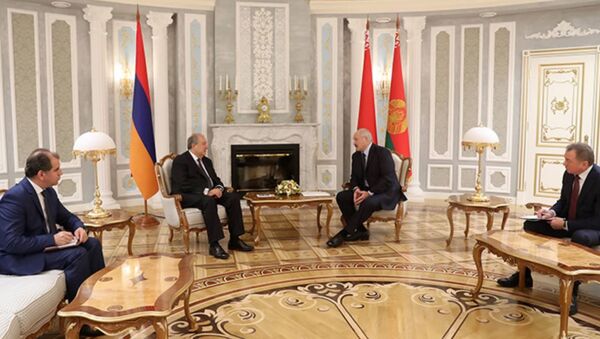 Встреча президентов Беларуси и Армении Александра Лукашенко и Армена Саркисяна - Sputnik Беларусь