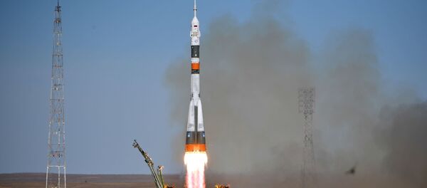 Старт ракеты-носителя Союз-ФГ с пилотируемым кораблем Союз МС-10 - Sputnik Беларусь