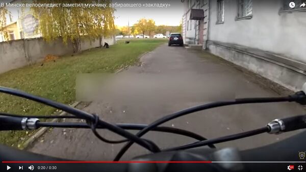 Велосипедист снял на видео поиск закладки с наркотиком вблизи поста ГАИ - Sputnik Беларусь