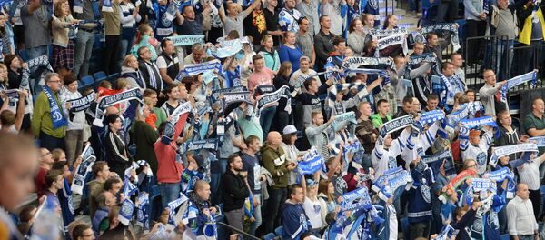 Болельщики хоккейного Динамо-Минск Болельщики хоккейного Динамо-Минск - Sputnik Беларусь