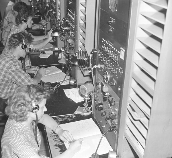 Радиобюро Минского аэропорта, 1960 год. - Sputnik Беларусь