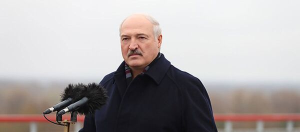Президент Беларуси Александр Лукашенко на открытии моста в Житковичах - Sputnik Беларусь
