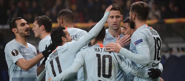 Футболисты Челси радуются победе - Sputnik Беларусь