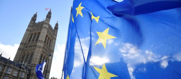 Флаг ЕС в Лондоне Флаг ЕС в Лондоне - Sputnik Беларусь