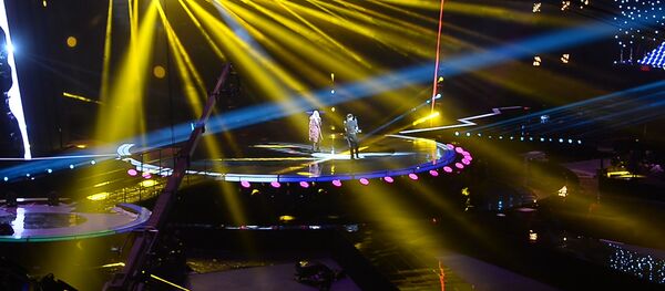 Сцэна дзіцячага Еўрабачання на Мінск-Арэне Сцэна дзіцячага Еўрабачання на Мінск-Арэне - Sputnik Беларусь